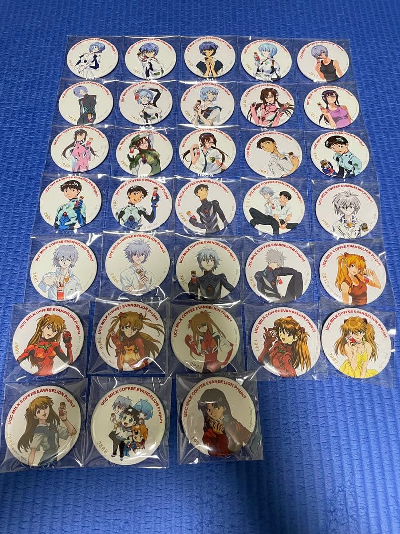 エヴァンゲリオン UCC 缶バッジ アクリルスタンド メモすた マウスパッド