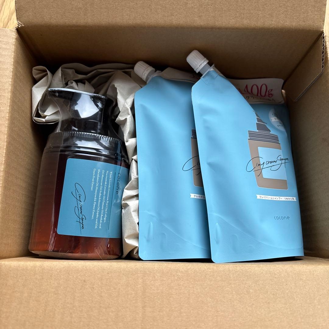 新品未開封 ■ cocone クレイクリームシャンプー 本体リペア×2
