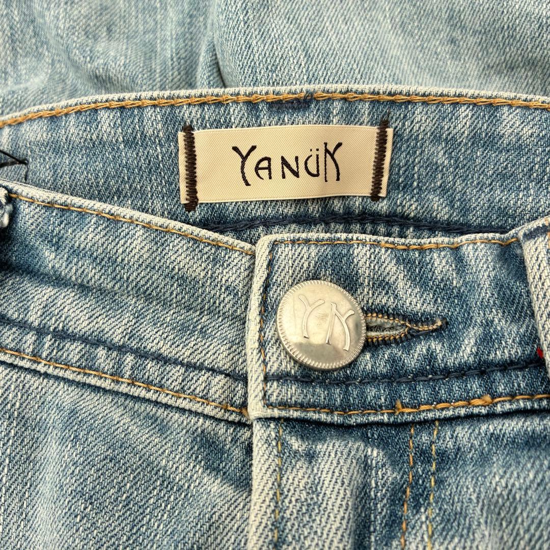 YANUKヤヌーク ハイウエストワイドデニムJOAN 23 FVS - メルカリ