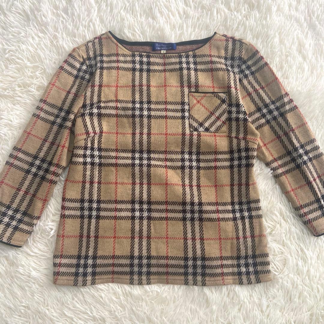 BURBERRYノバチェック ウール混 七分袖 ベージュ　三陽商会
