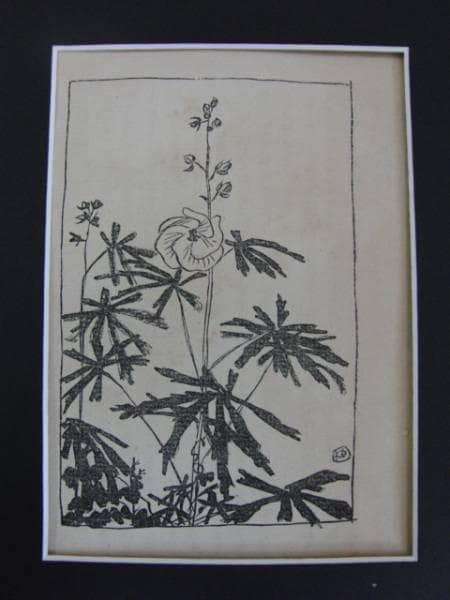 石井柏亭、草の花(1)、明治、希少な額装用画集より、新品高級額装付、状態良好 高沢圭一「枯葉（月刊クォリティ表紙絵原画）」油絵・F6号 絵画買取