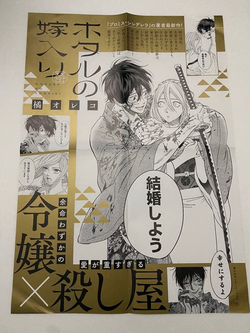 【レア】【最初期グッズ】ホタルの嫁入り 橘オレコ 販促ポスター アニメ化決定