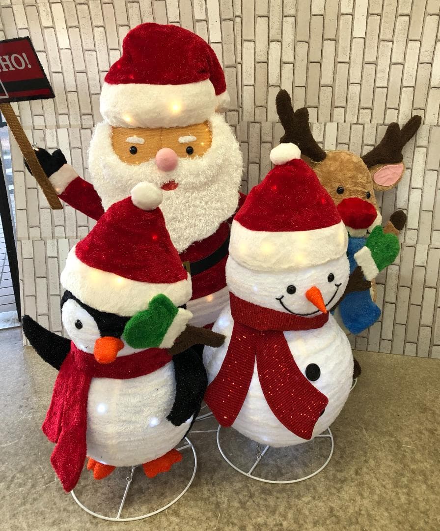サンタとそのともだちのLEDライト♡イルミネーションサンタトナカイ4体
