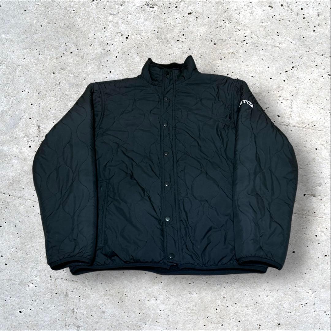 old stussy リバーシブル フリースジャケット キルティング ブラック