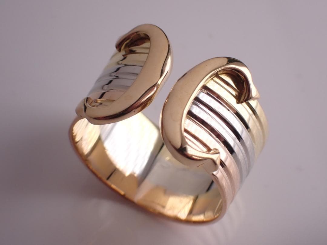 Cartier　カルティエ　C2リング　指輪　750WG/PG YG 52号 Cartier（カルティエ） 指輪 C2リング 18金 750 ダイヤモンド ディアン