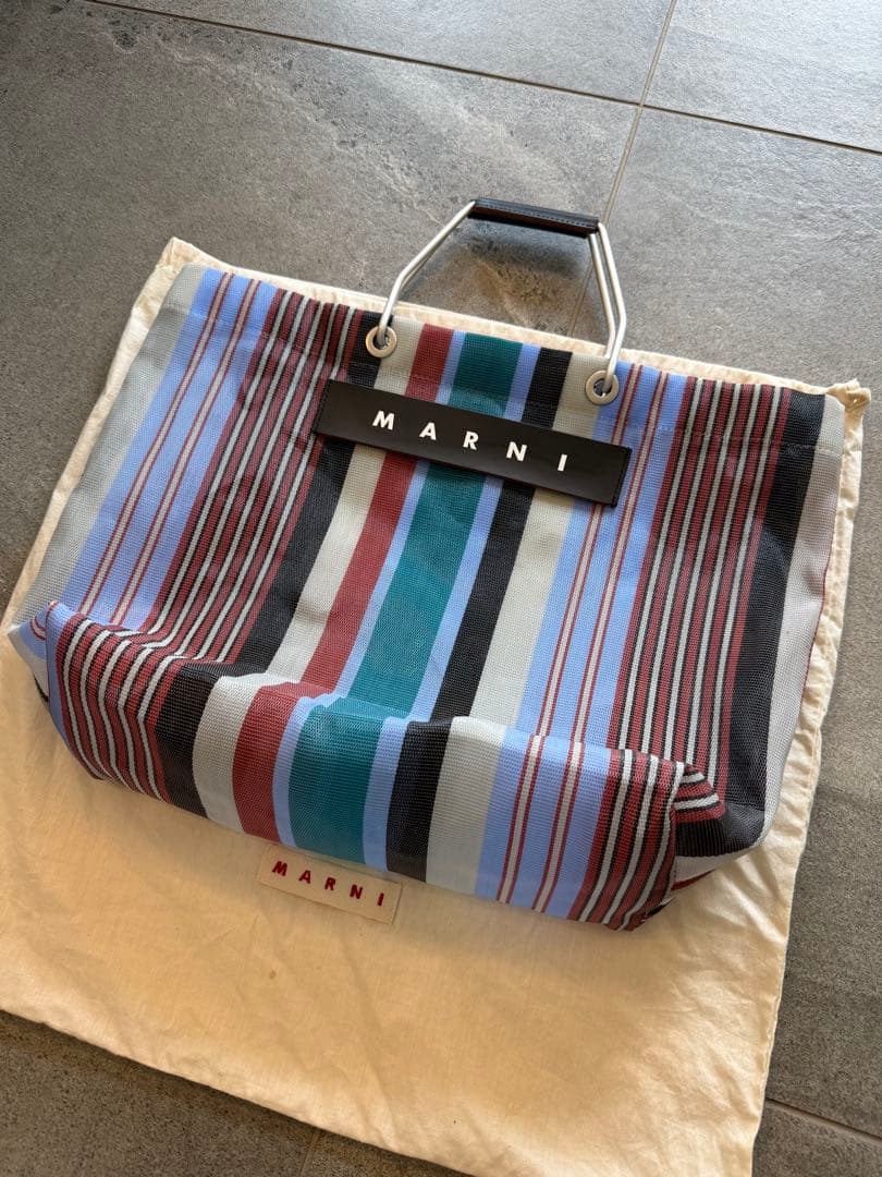 す*み様 MARNI ストライプ エコバッグ 大