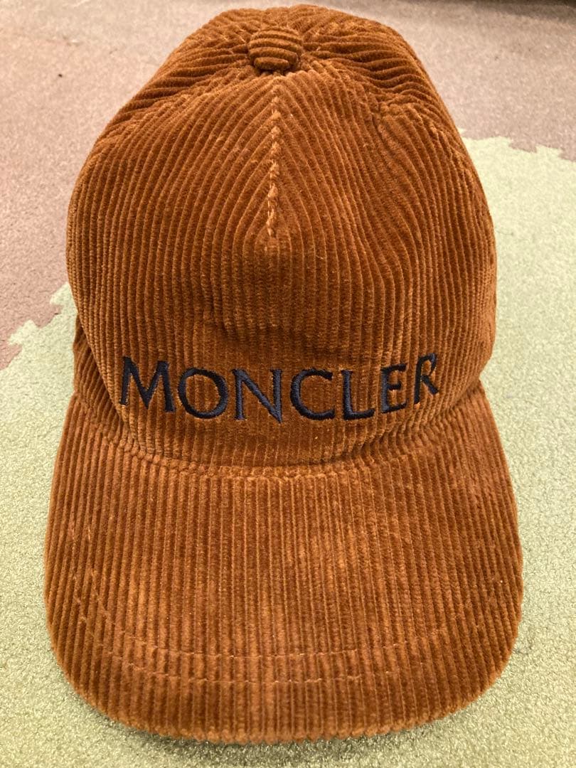 MONCLER コーデュロイキャップ ブラウン