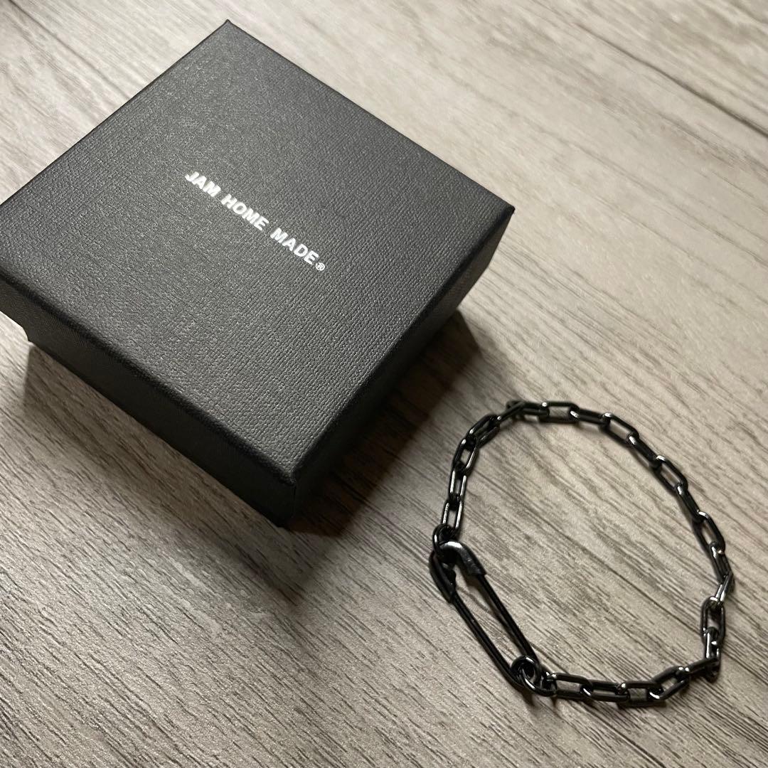 【JAM  MADE 】安全ピン ダイヤモンド チェーン ブレスレットM