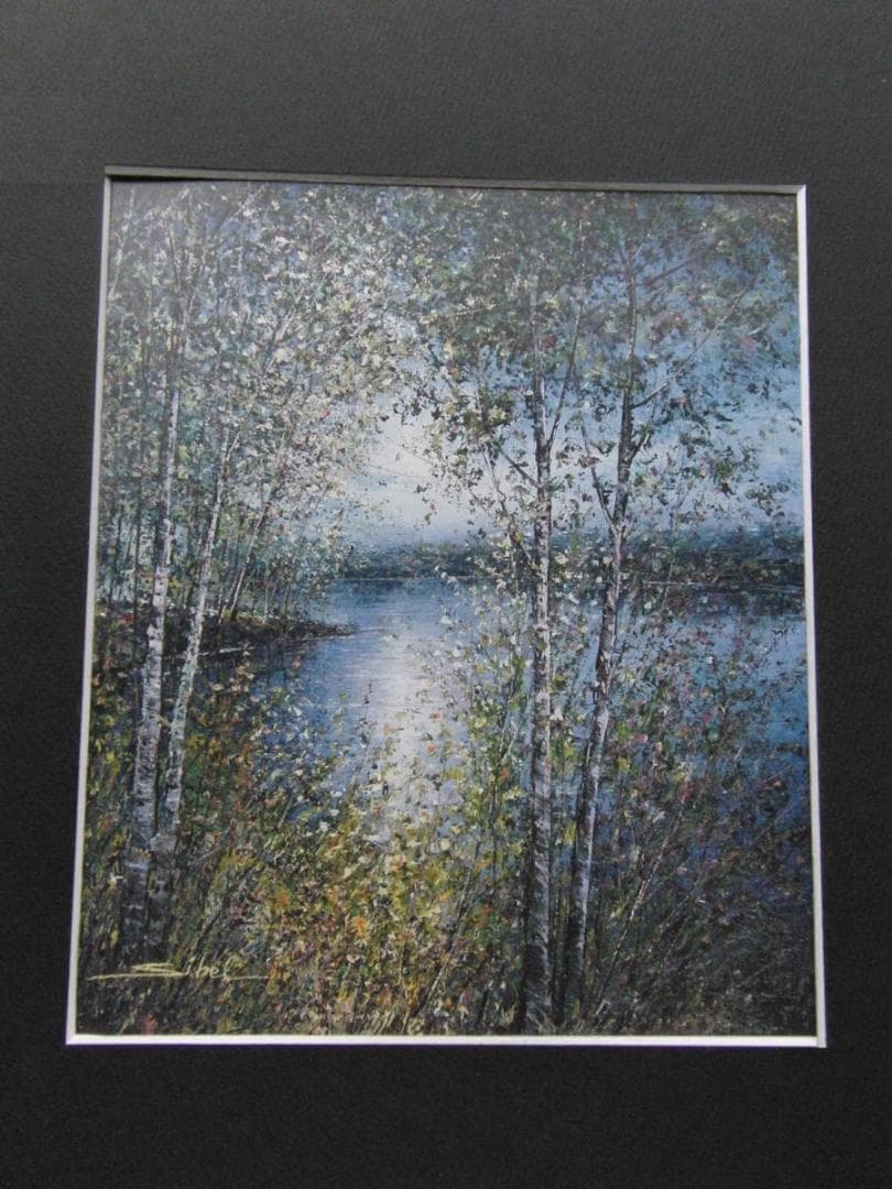 スイベル・ギュレー、【深紅の希望と月】、希少な額装用画集より、状態良好