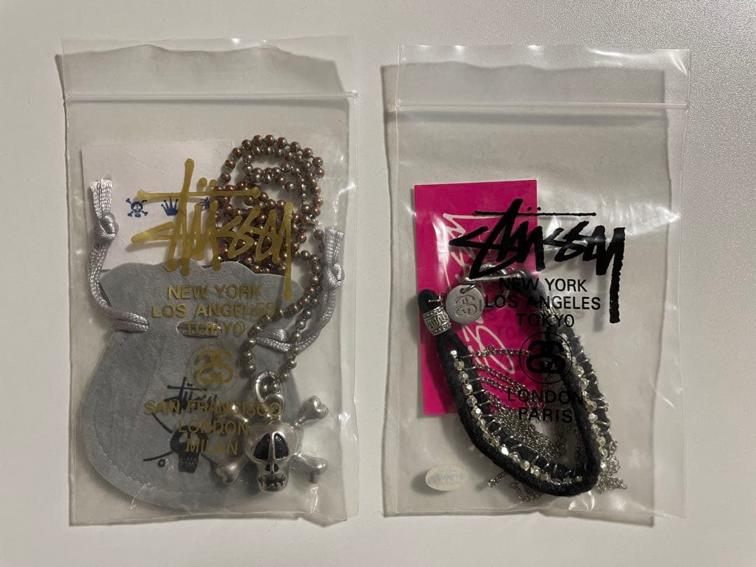 Stussy スカルチャームネックレス &フリンジブレスレット