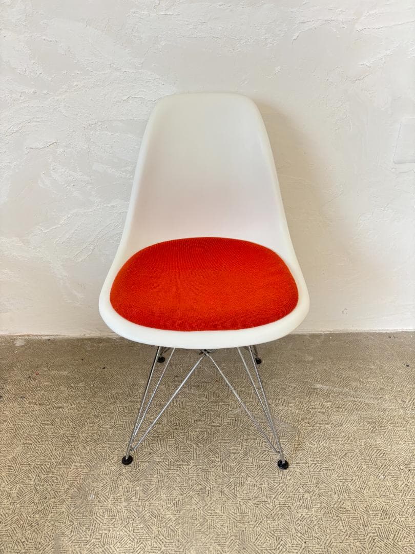 イームズ/Eamesシェルチェア ホワイト×オレンジ B