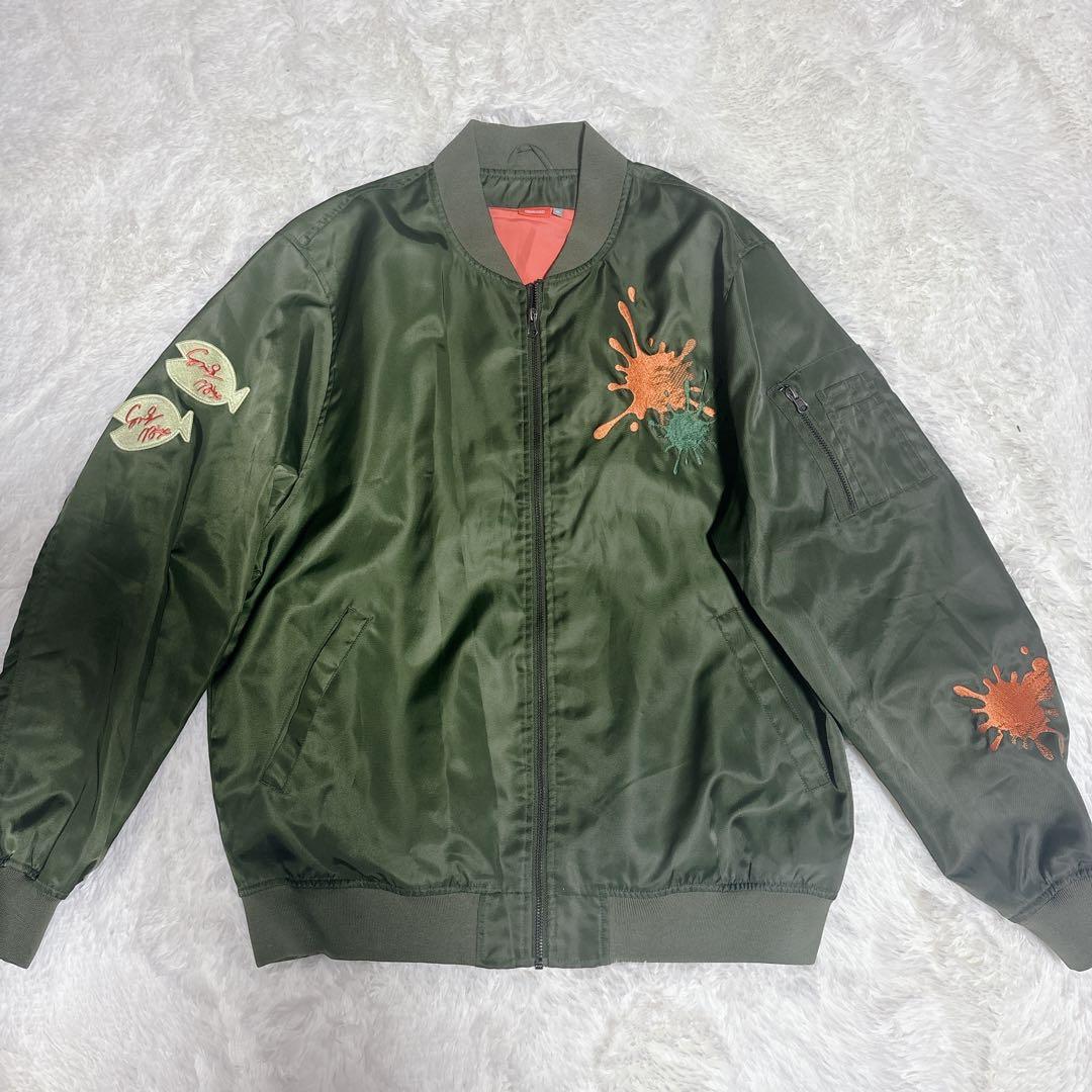 【美品】任天堂スプラトゥーン3　 MA−1フライトジャケット　サーモンラン