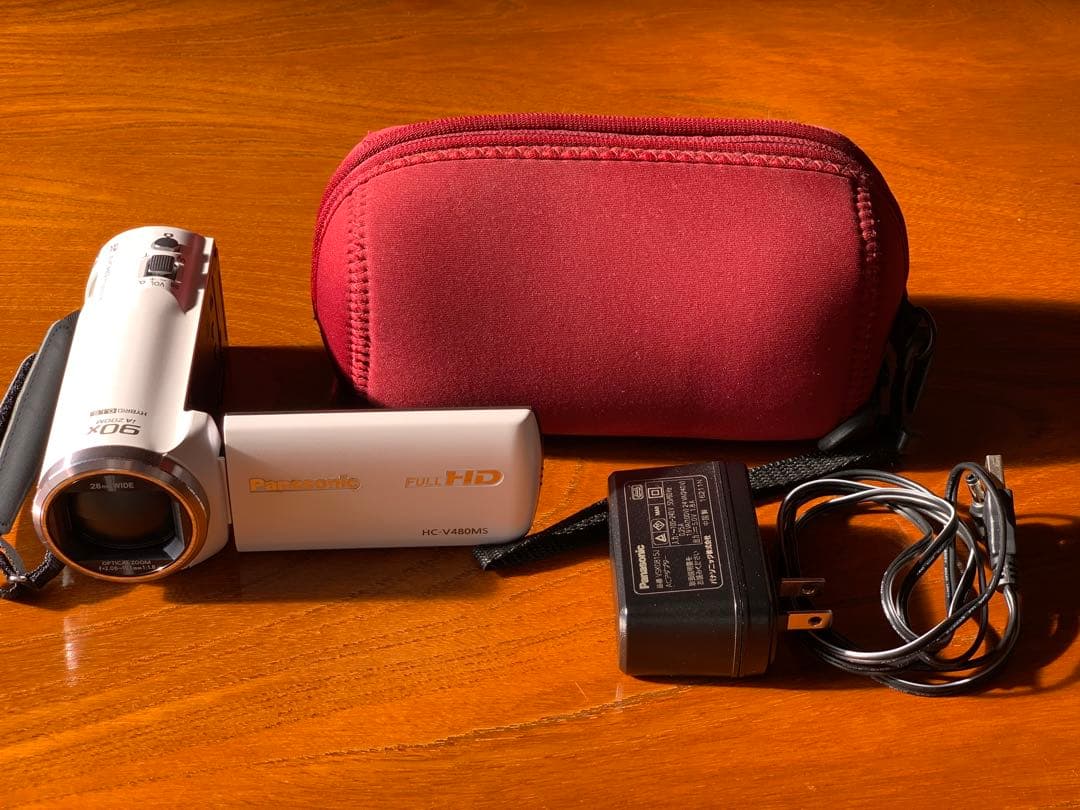 Panasonic HC-V480MS ホワイト ビデオカメラ 本体