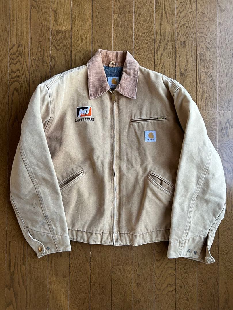90〜00s カーハート デトロイトジャケット L相当 ベージュ