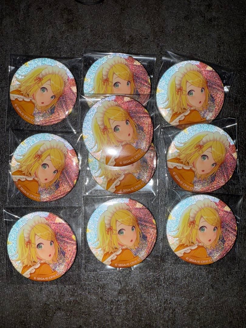 プロセカ グリッター缶バッジ グリ缶 48C 鏡音リン 10点セット - メルカリ