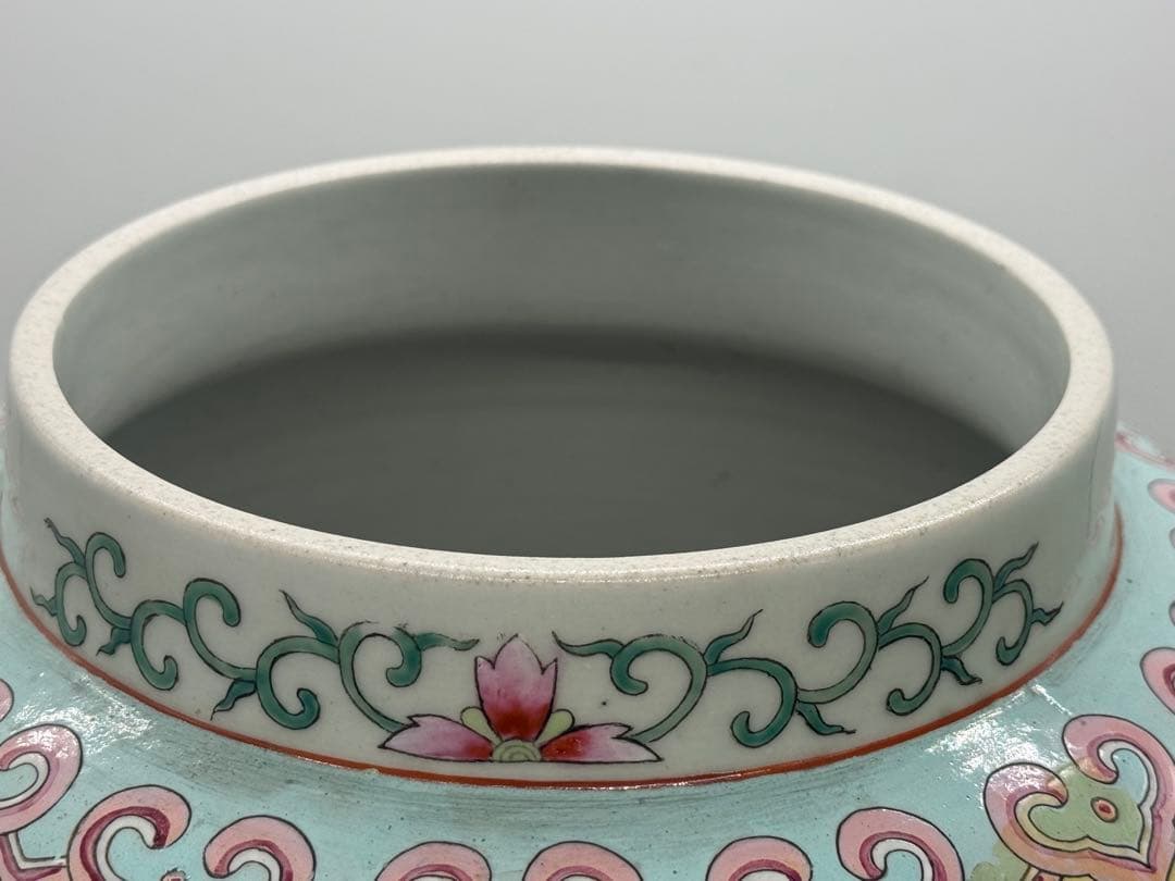 中国 清時代 粉彩 獅子摘み 花鳥紋大壺 送料込み251224 - メルカリ