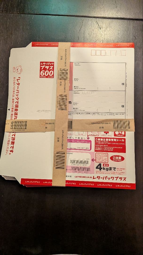 青*ご様 レターパックプラス 20枚セット レターパックプラス（600円）（20部セット）｜郵便局のネットショップ