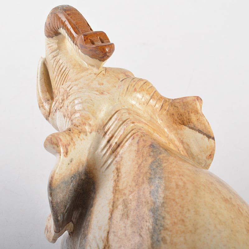 天然石 細密彫刻 象 置物 約411g 桐箱付 C R7273 - メルカリ