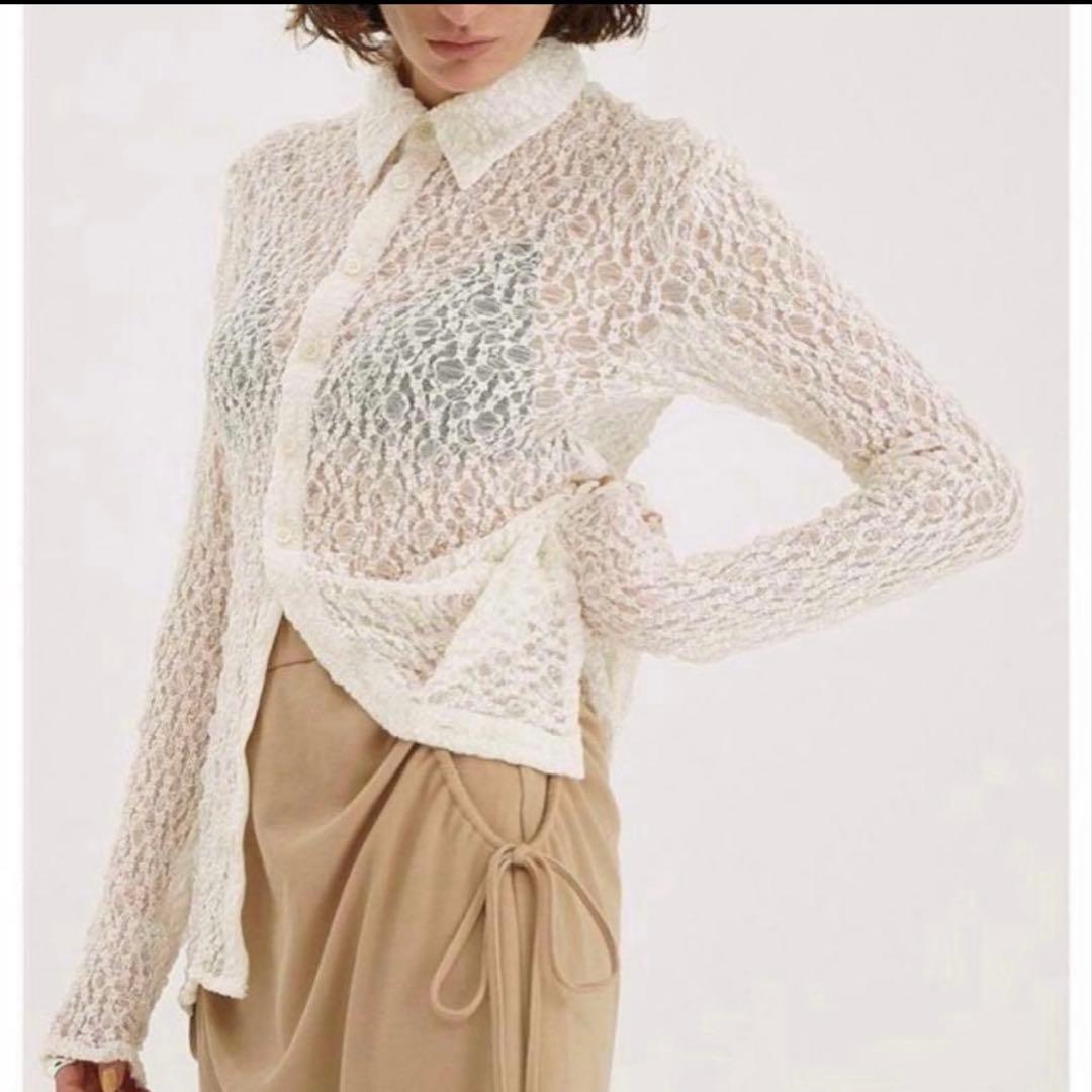 CLANE LADY LACE SHIRT サイズ1 レディース】LADY LACE SHIRT | CLANE(クラネ) / トップス 長袖シャツ