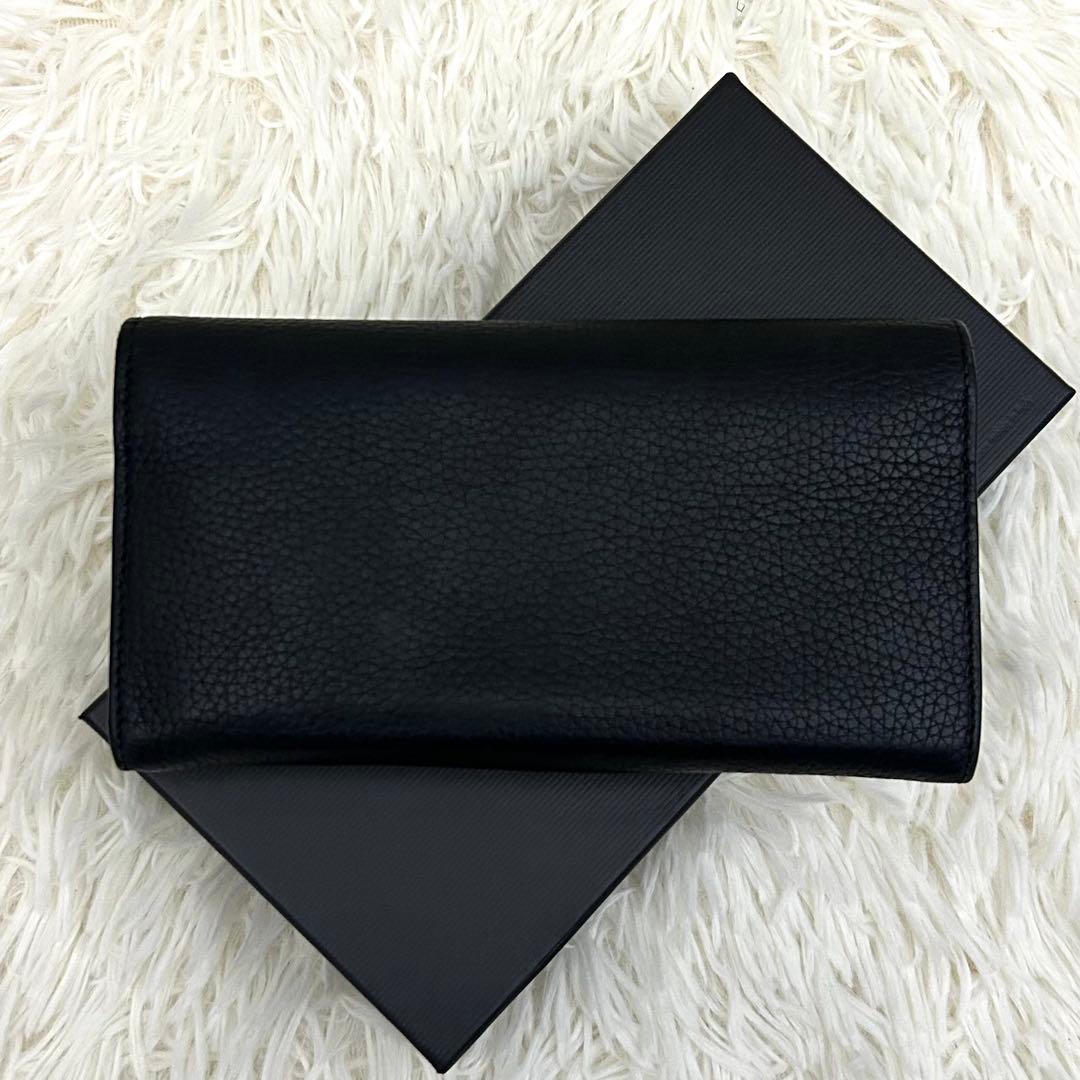 美品】GUCCI グッチ GGマーモント ダブルG 長財布 ブラック レザー