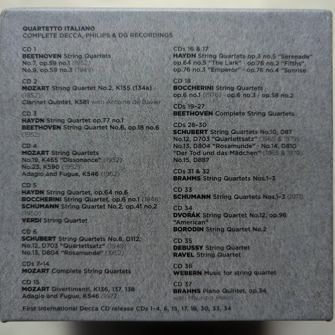 イタリア四重奏団／デッカ、フィリップス＆DG録音全集（37CD）