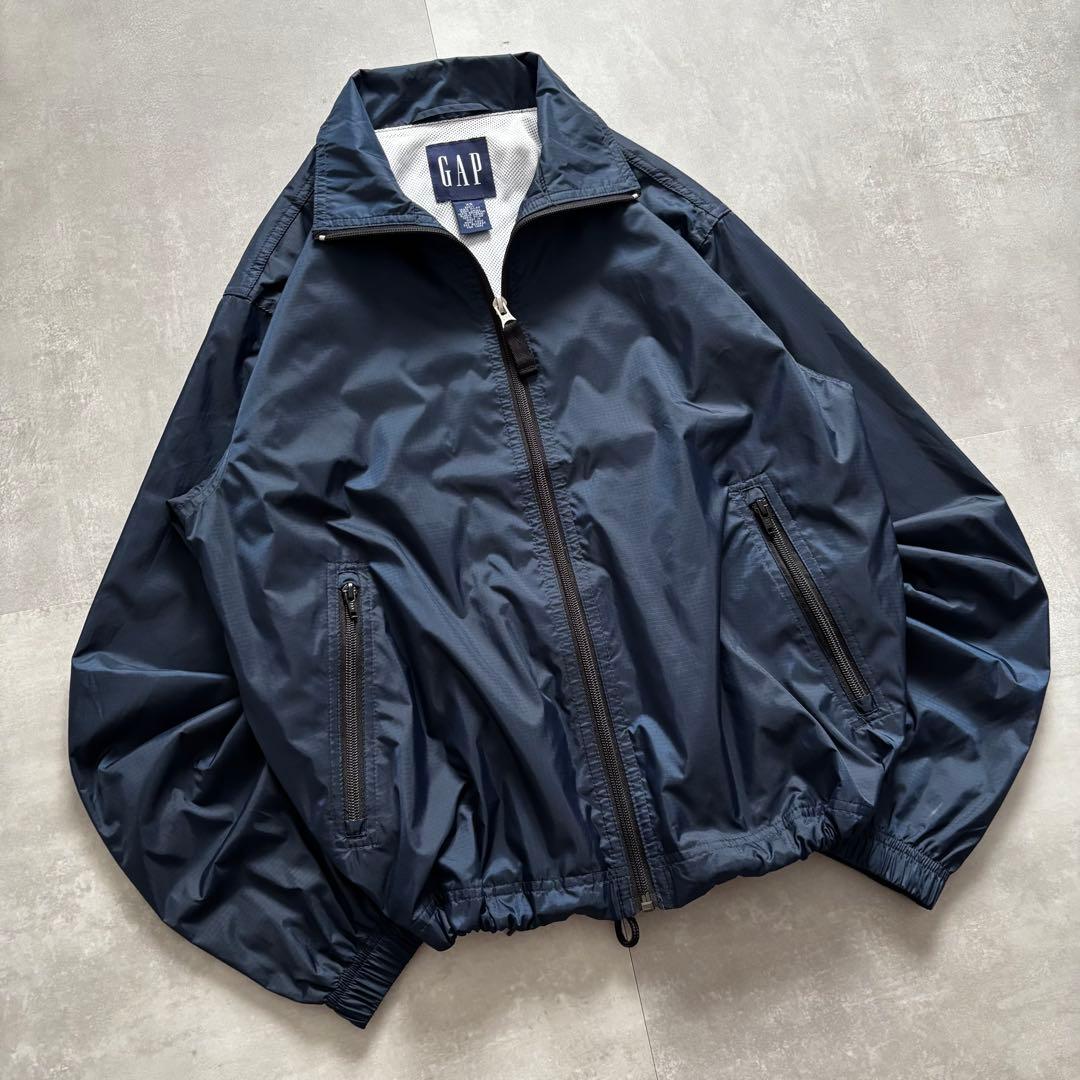 90s - OLD GAP オールドギャップ ドリズラージャケット ナイロン 紺