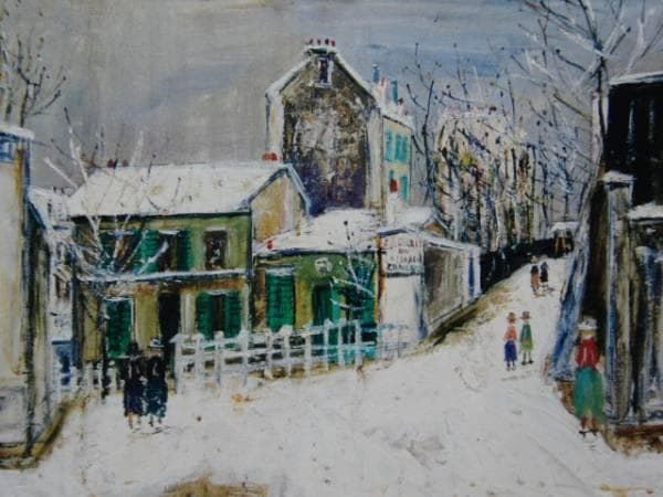 ユトリロ、雪のラパン・アジル、希少画集画、新品額装付 - メルカリ