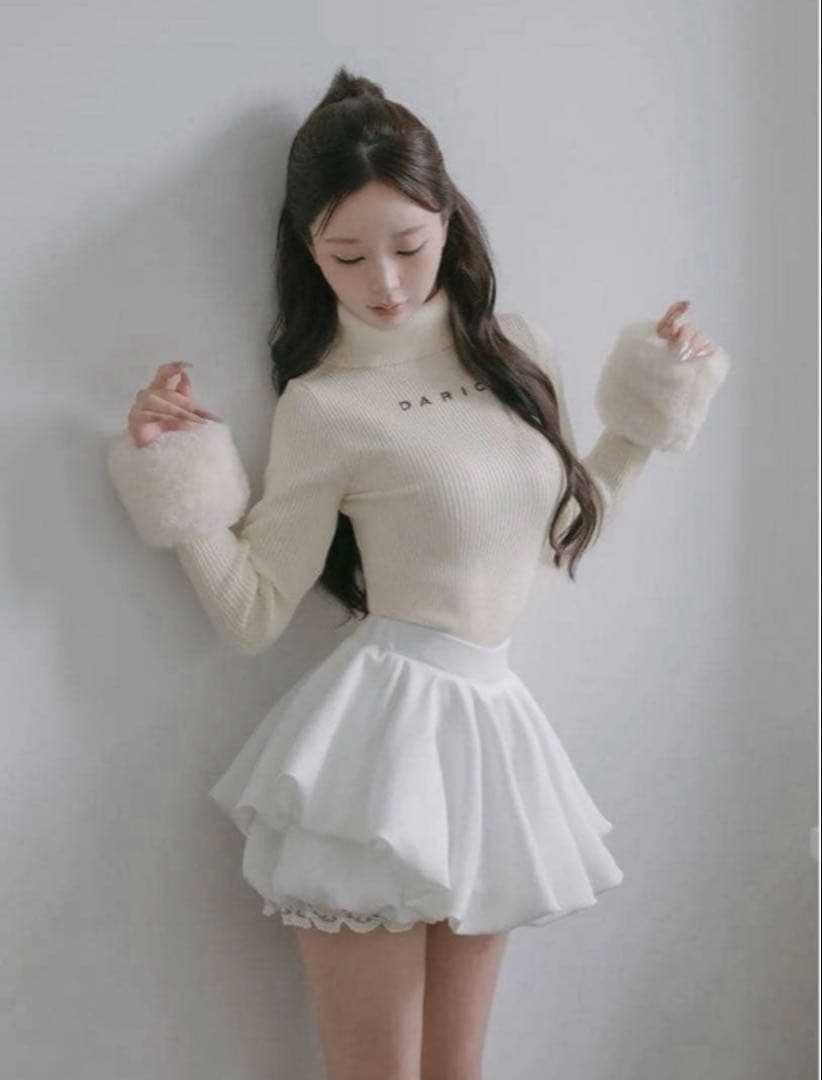 Darich スムースファーリブニットIVO ダーリッチ Darich スムースファーリブニットトップス （アイボリー