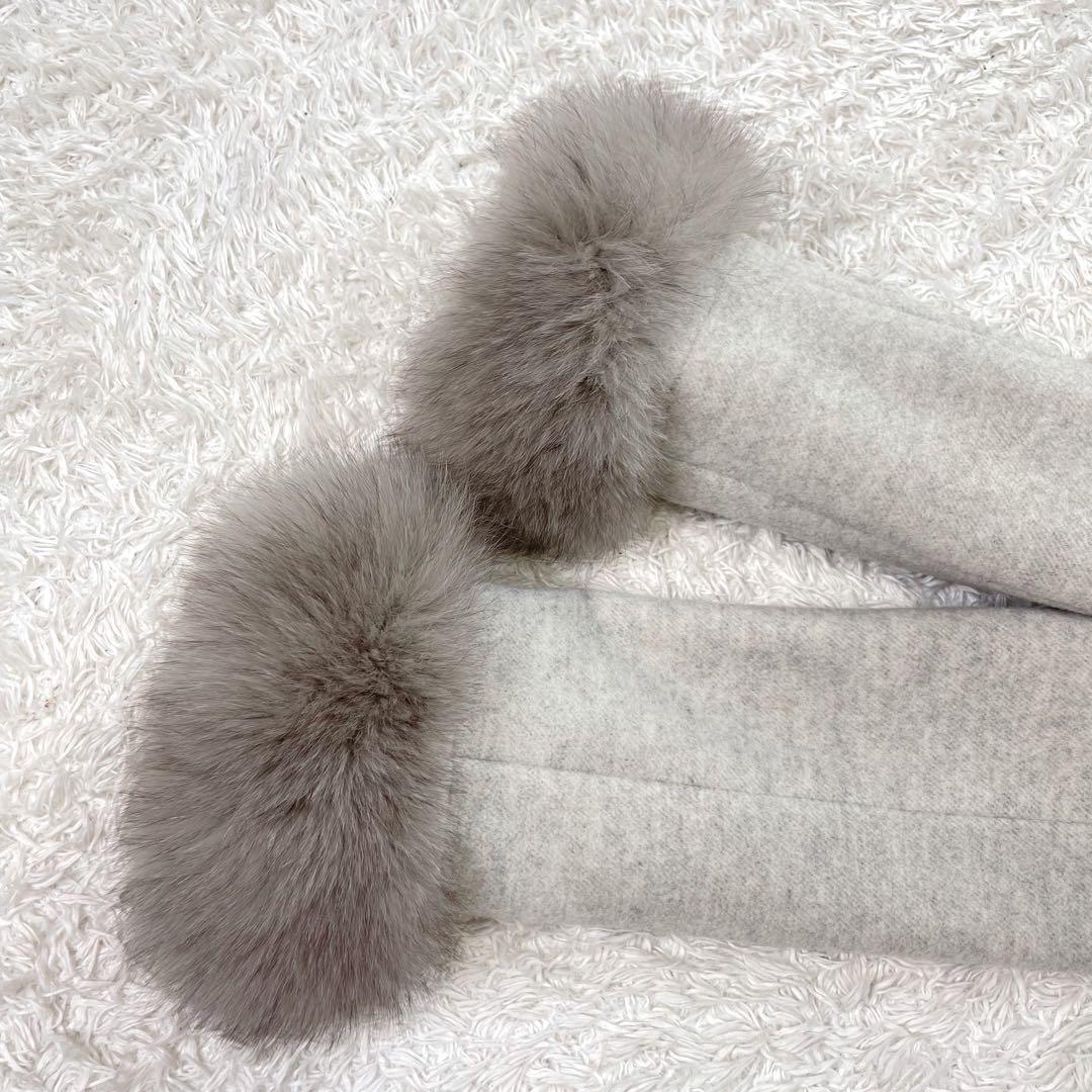 極美品✨️ジャスグリッティー 金具 牛革 ダッフルコート フォックスファー