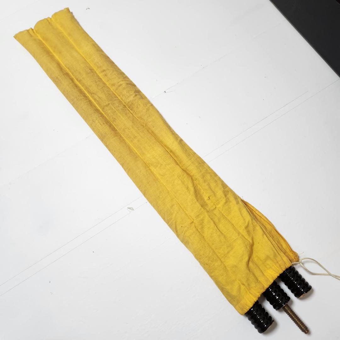 旗棒・旗用トランク・三脚 セット 黒塗千段巻棒・金ネジ式 中古品