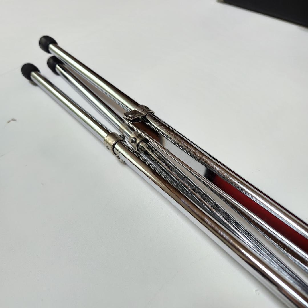 旗棒・旗用トランク・三脚 セット 黒塗千段巻棒・金ネジ式 中古品