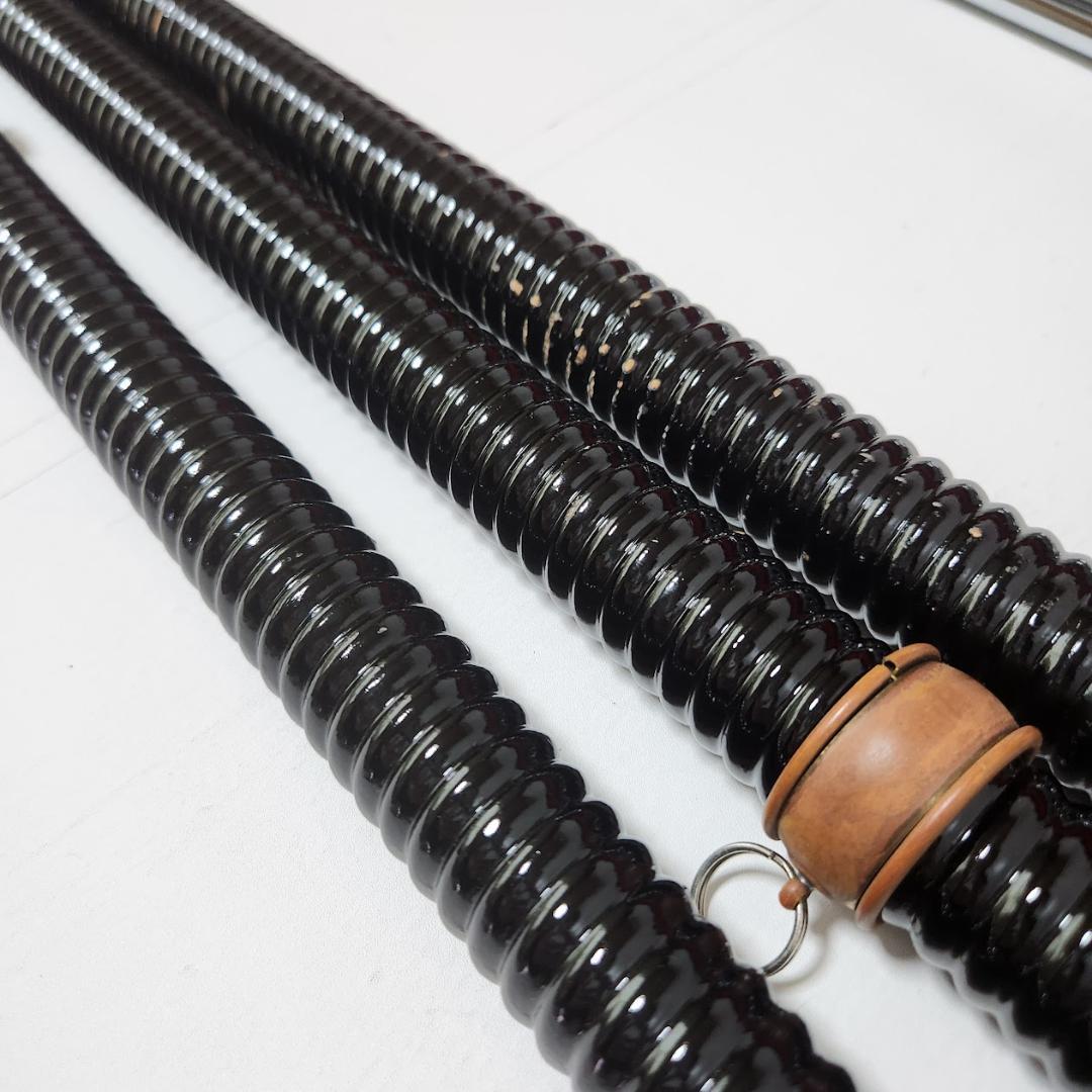 旗棒・旗用トランク・三脚 セット 黒塗千段巻棒・金ネジ式 中古品