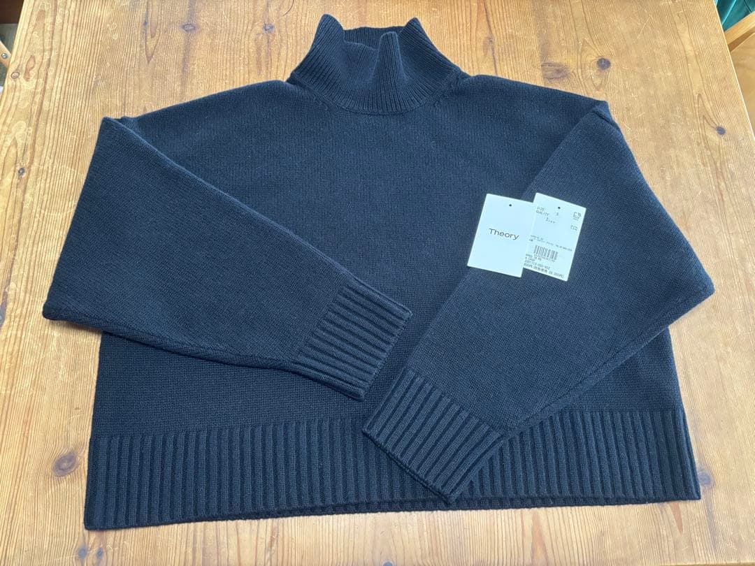 theory★カシミヤ混★ハイネックニット★ブラック