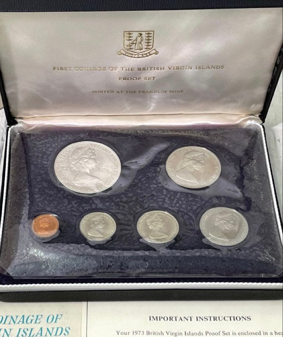 【銀貨保証】極美品　ヴァージン諸島 プルーフ貨幣セット 1ドル銀貨含　SV925