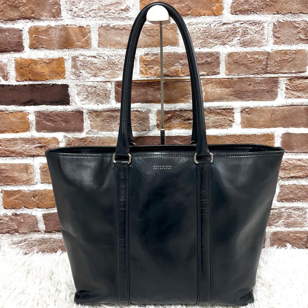 ✨人気レア✨マッキントッシュ A4可 トートバッグ ビジネスバッグ ブラック革