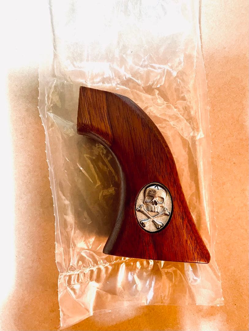 新品 HWS ハートフォード 純正 戦士の銃 木製 スカル グリップ 銀シルバー