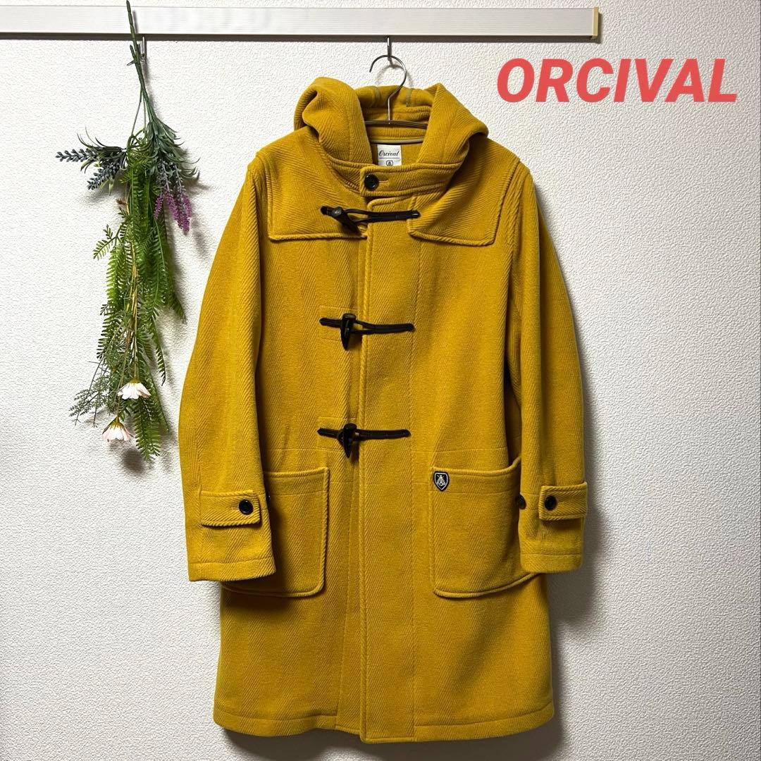 【ORCIVAL】 ヘリンボーン ダッフルコート orcival オーチバル ヘリンボーンダッフルコート ネイビー LeTinte