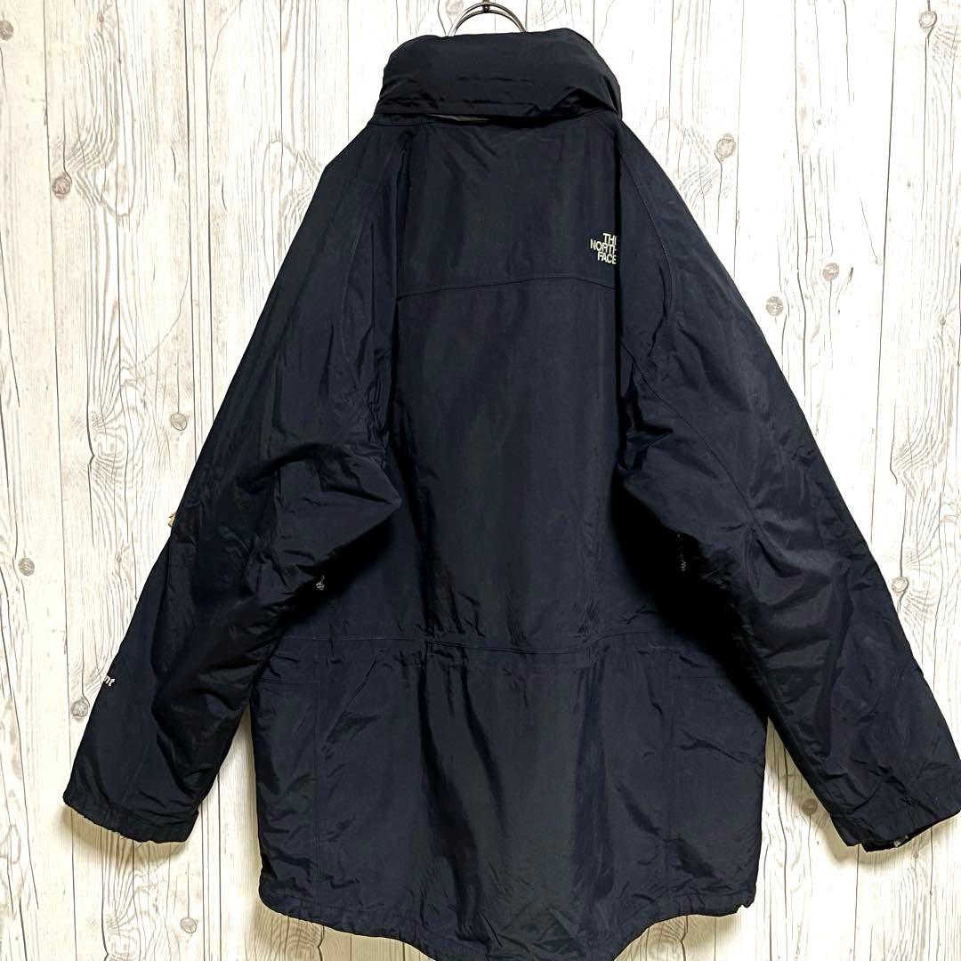 ノースフェイス☆3WAY マウンテンパーカー ライナー付 XXL 黒 ロゴ刺繍