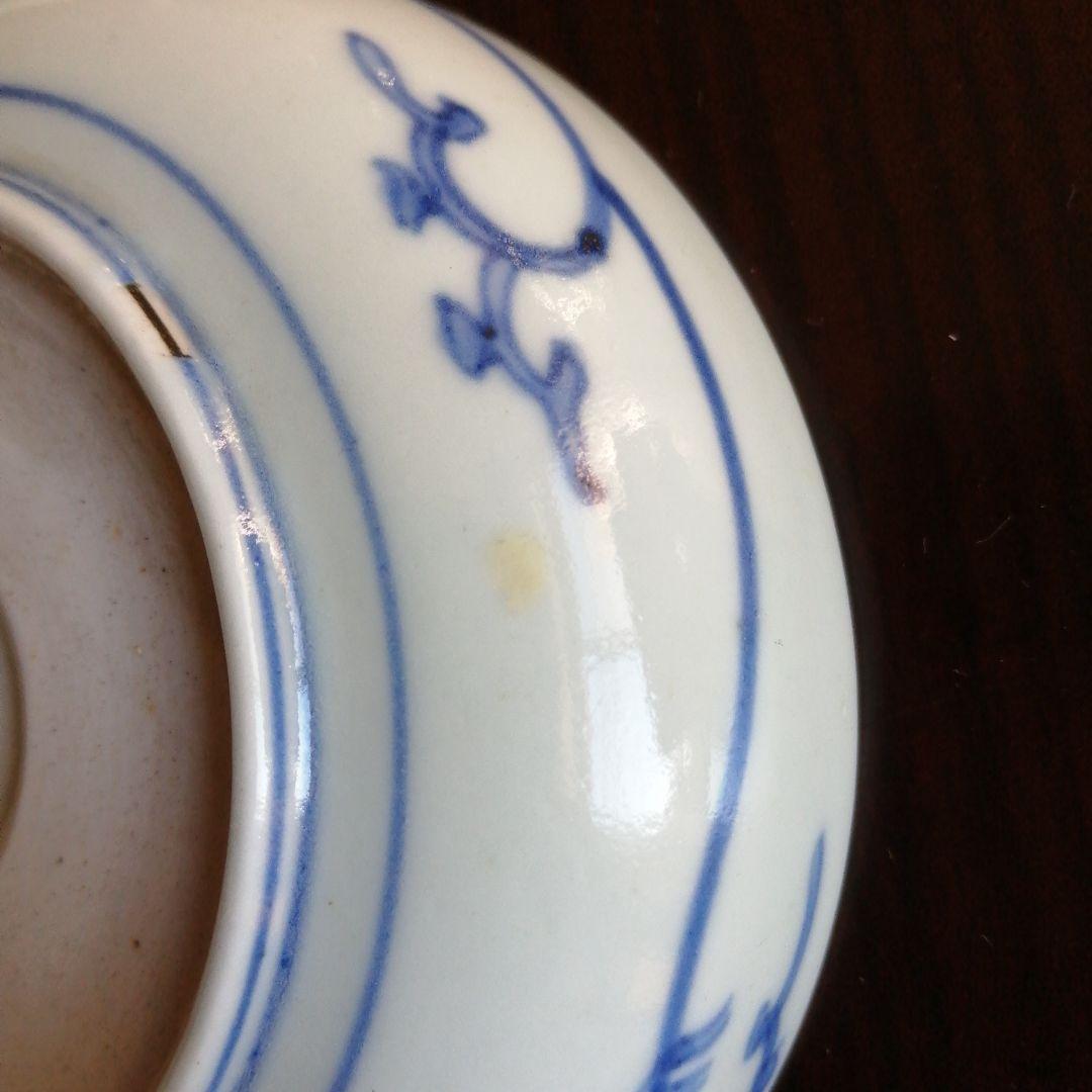 古伊万里 染付花唐草皿 5枚 12.4cm 江戸後期 - メルカリ