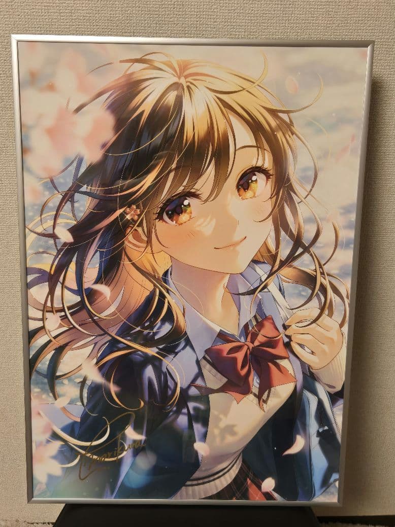 森倉円 複製原画 Prismカバーイラスト 直筆サイン入り 額付き