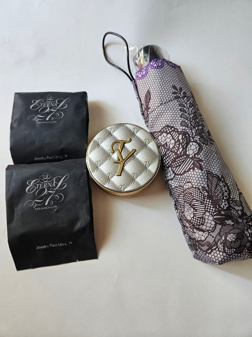 たかの友梨エステファクトジュエリーパクトU_N　ケース+レフィル２個　日傘付き