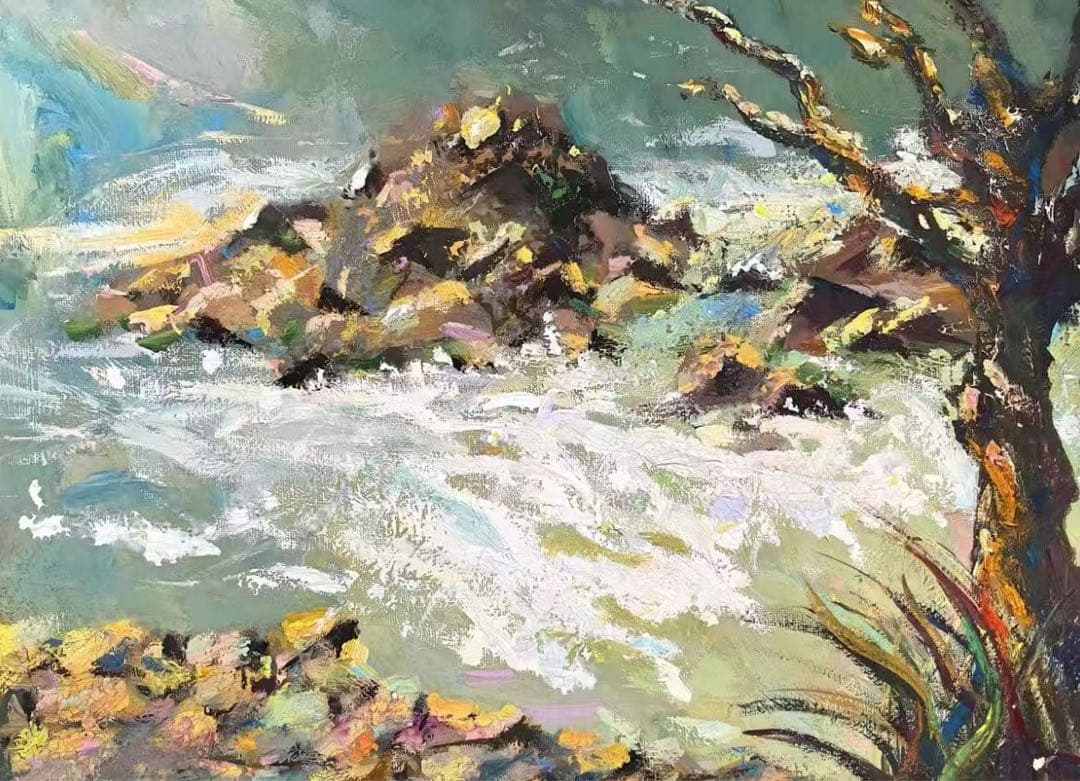 海の風景 油彩画