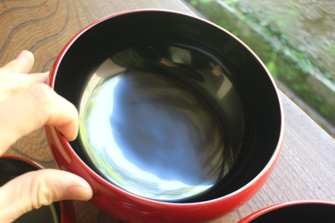 デッドストック！極上塗分け漆の美しい応量器＆蓋揃いセット（検輪島塗