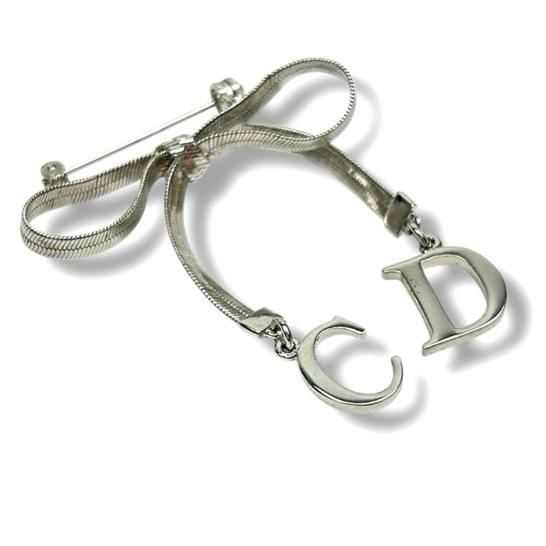 【希少】Christian Dior ブローチ リボンモチーフ ブローチ