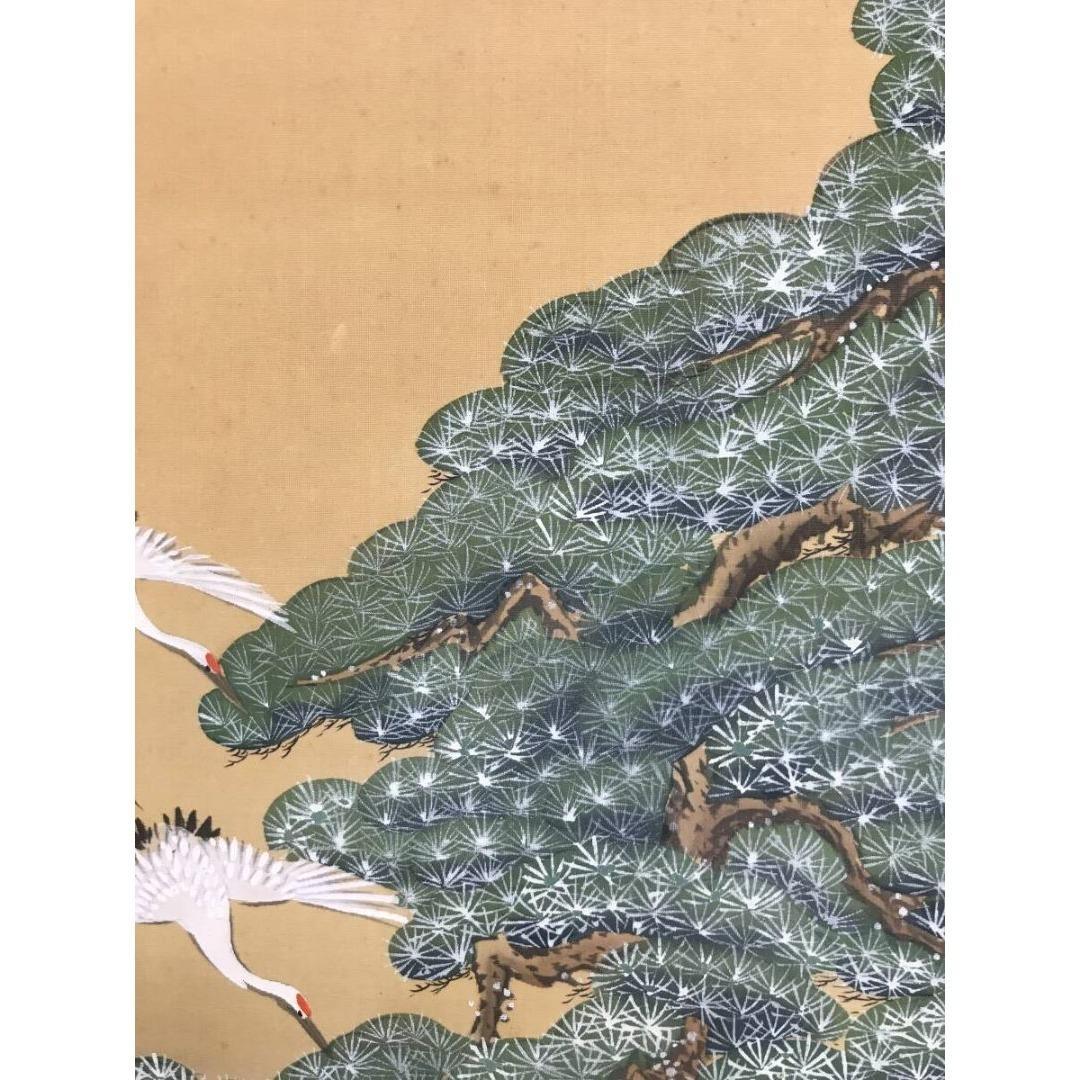 真作/土佐光貞/群鶴図/ツル図/掛軸☆宝船☆AK-310 - メルカリ