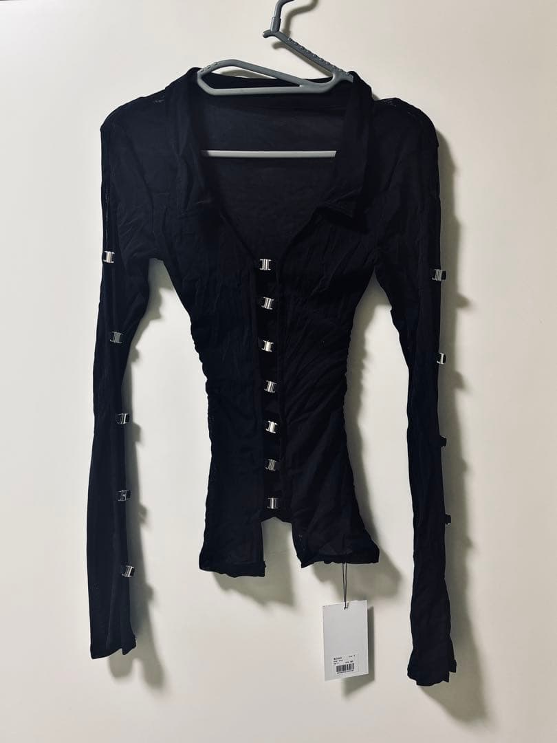 meltthelady sheer hook tops black - メルカリ