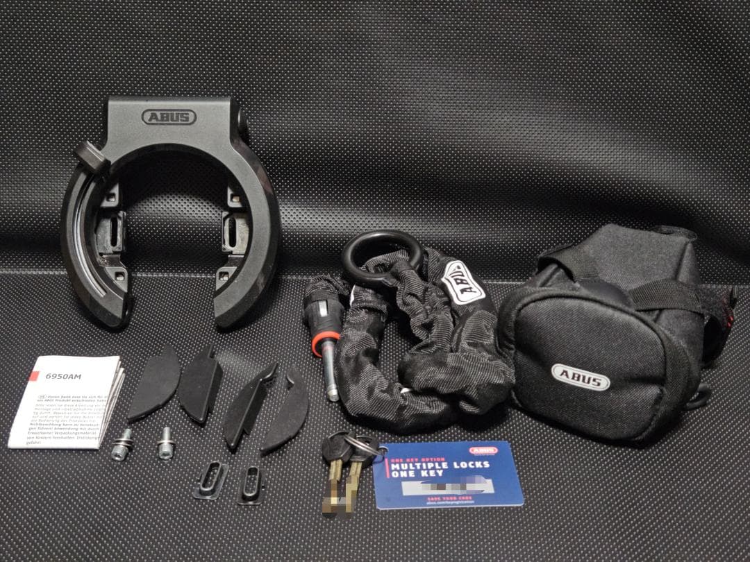 ABUS 6950M フレームロック + 6KS/100 チェーン + バッグ