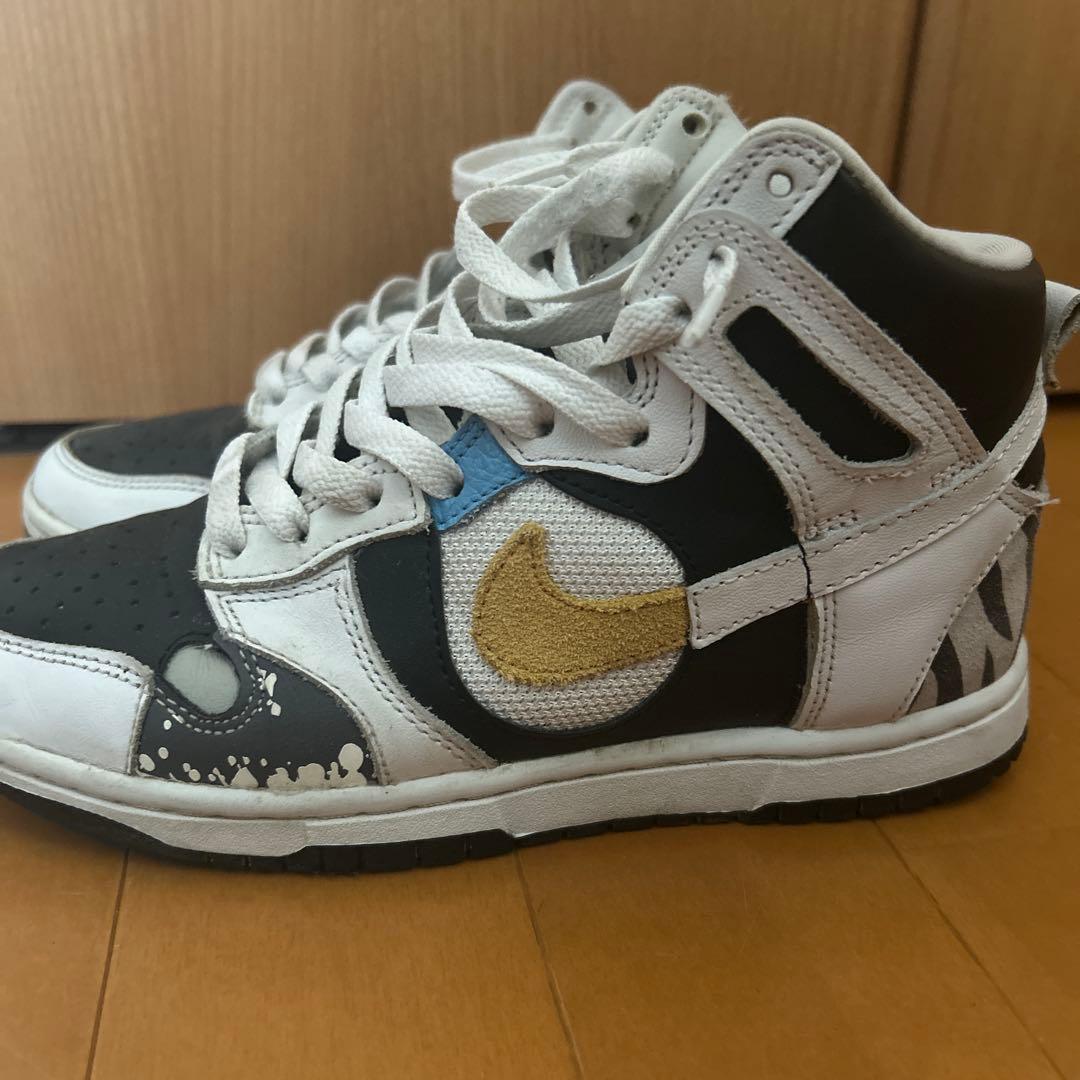Nike ハイカットスニーカー ブラック/ホワイト - メルカリ
