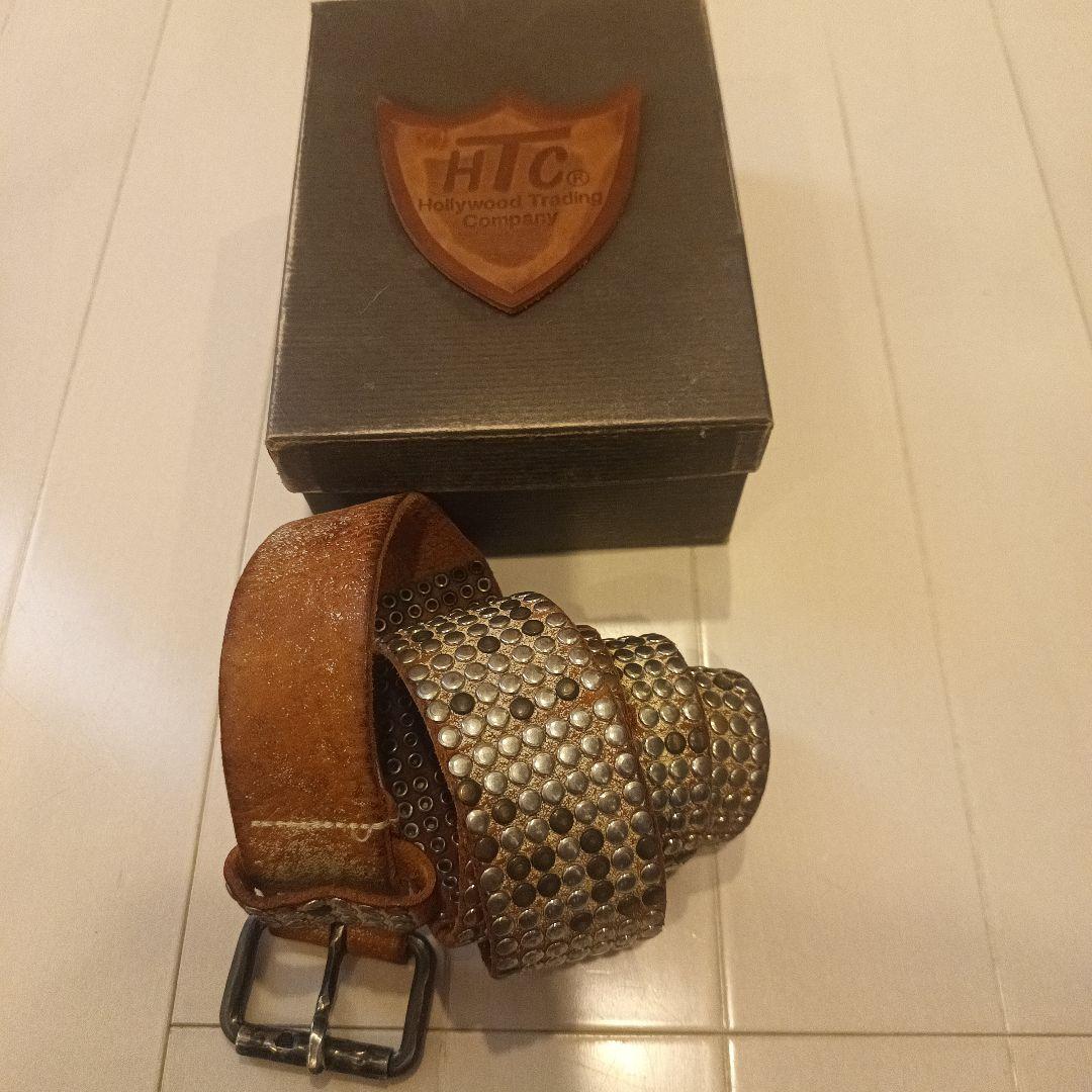 HTC スタッズ付きレザーベルト
