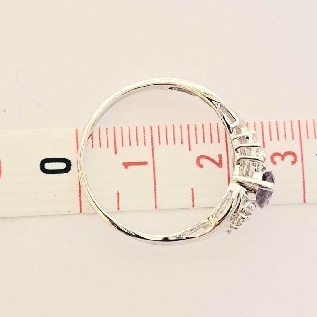 EB11 K14刻印　紫色　オーバルカット　リング　2.4g 指輪　パープル